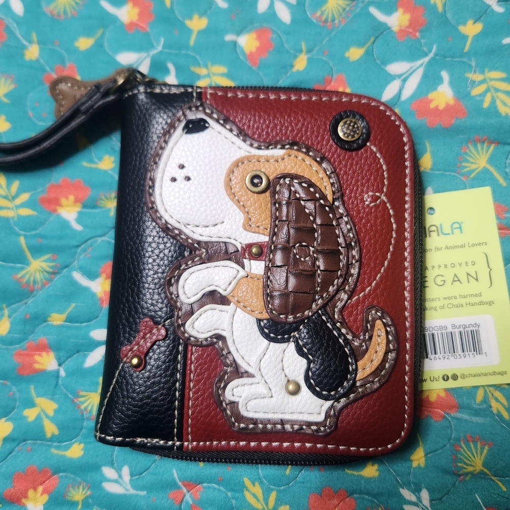 CHALA Vegan Dog Design Wallet - NWT